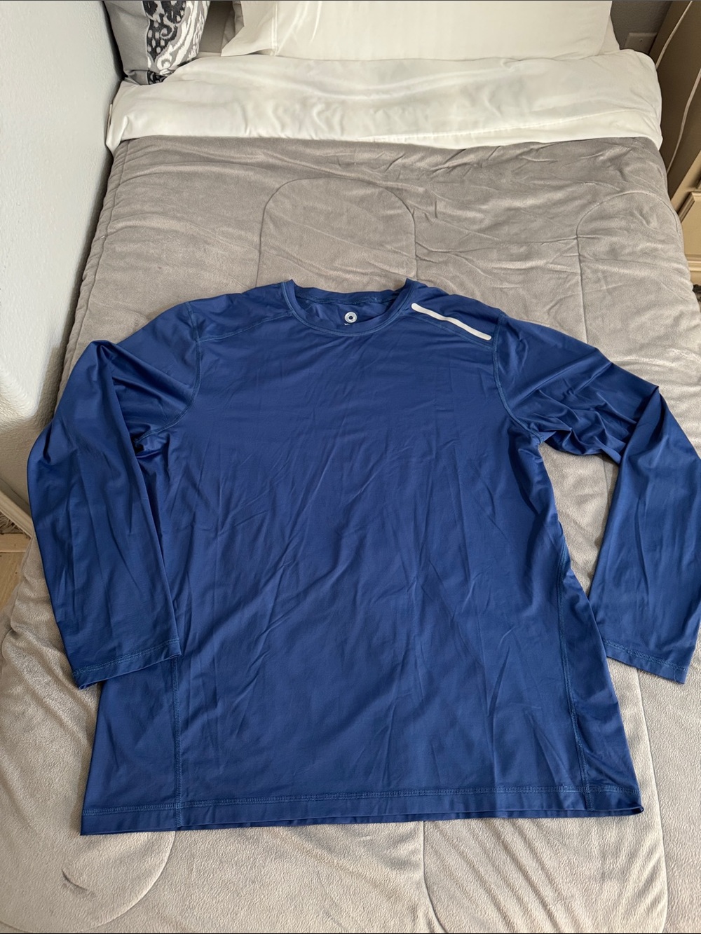Bloq-UV Men's yacht wear Long-Sleeve Active Tee in Royal Blue Sz xxl